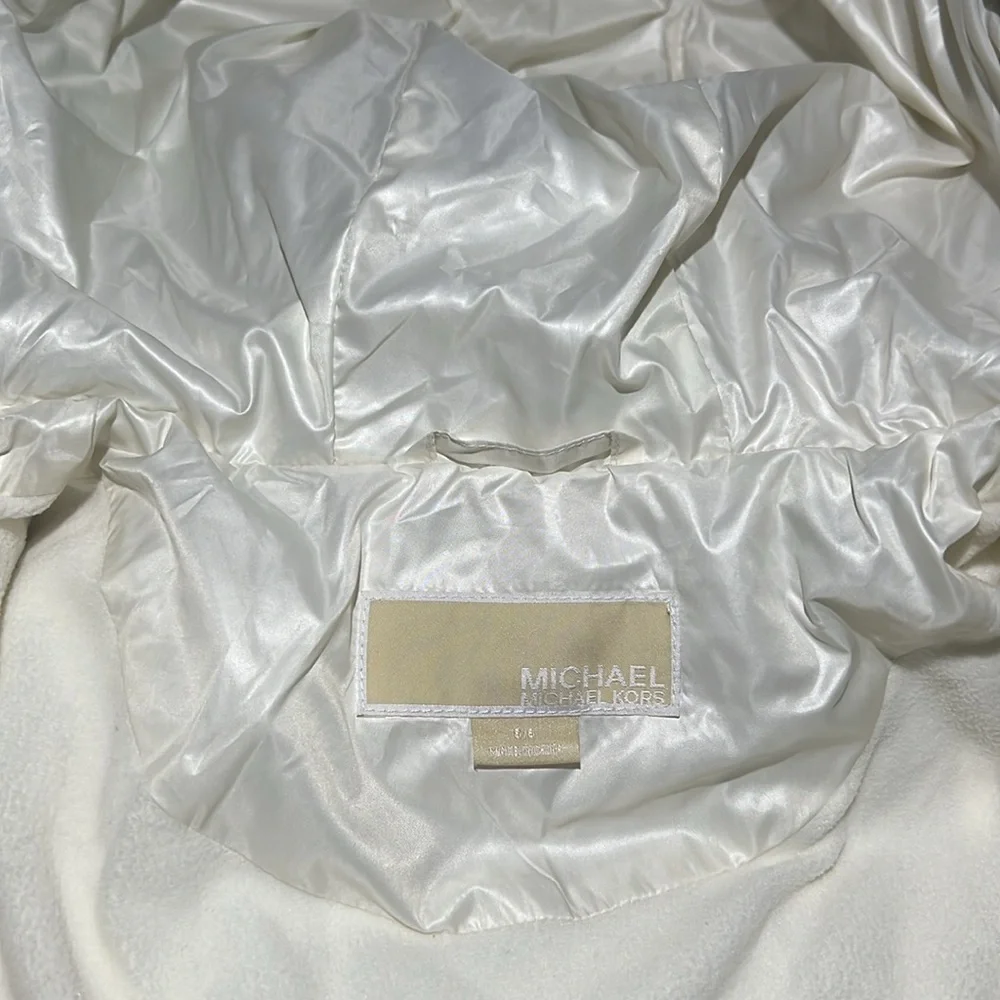 Michael Kors Puffer Coat Metallic Color Block